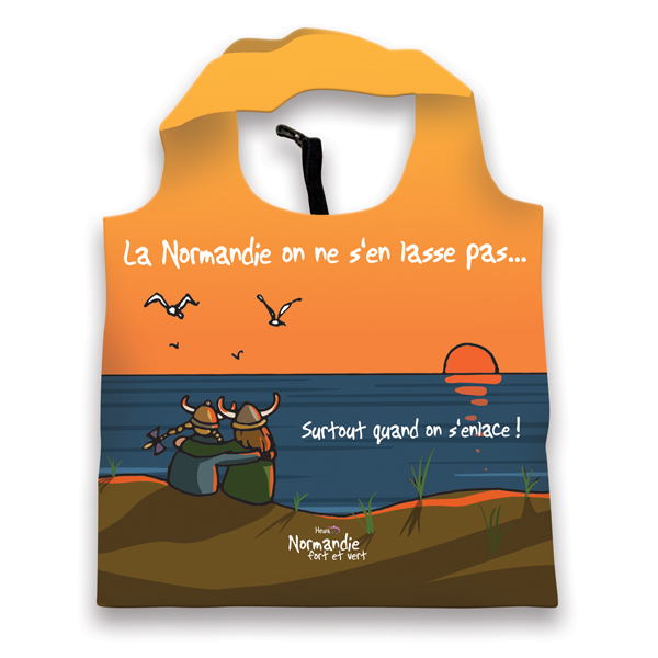 [229HE-05] Sac réutilisable pliable On s'enlace Normandie